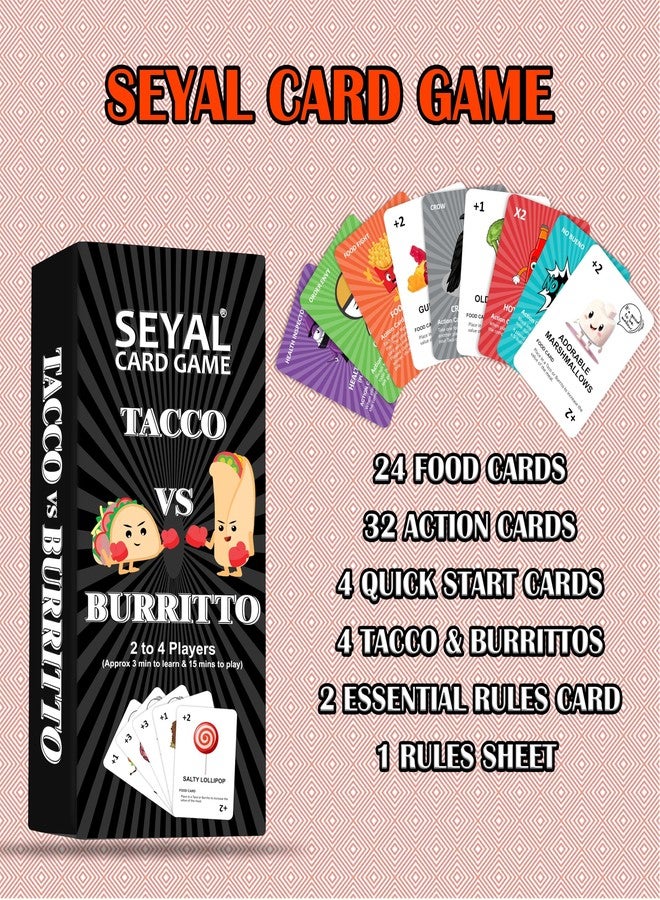 Seyal Tacco vs Burritto: The Ultimate Strategic Showdown - A Fun & Fast-Paced Card Game for Fun and Joy Card Game - Image 4